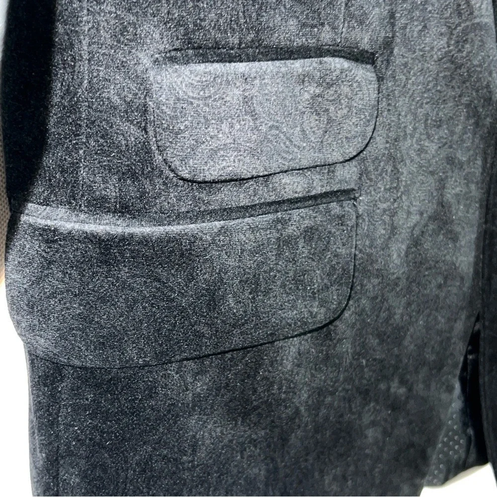 Tasso Elba Paisley Textured Velvet Velour Man's Blazer Coat Jacket Size‎ M 39-41